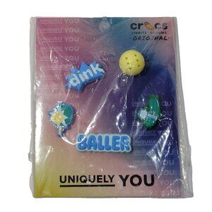 Crocs Jibbitz Pickleball Shoe Charms 5 Pack Set Uniquely You Sports Athletic NEW